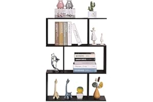 ETNIC ART Etnicart - Librería Estante Wenge Oficina Moderno Contemporáneo Divisor de Madera de Doble Cara Home Day 70x23.5x96 Estantes Independientes estanterias Madera Muebles de Salon