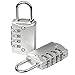 Produktbild Nuosen 2 Stücke 4 Stelliges Zahlenschloss, Aluminium-Kombinationsschloss Gepäckschloss für Koffer, Gepäck, Schule Gym Locker oder Aktenschränke