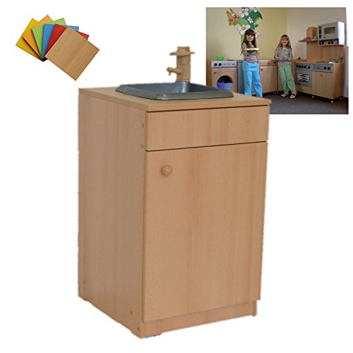 Preisvergleich Produktbild TikTakToo Kinderküche Spüle aus Holz Kinderspielküche Spielküche Spielzeugküche Kindergarten