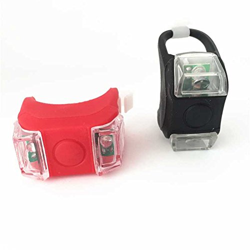 Hochwertiges LED Fahrradlichter Set – Signallichter – überall einsetzbar, rot und schwarz – VERBESSERTE VERSION – wasserdicht – aus Silikon - 9