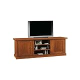  InHouse srls Mueble TV, Estilo Clasico, en Madera Maciza y MDF con Acabado Nogal Pulido - Medidas 46 x 160 x 56 ...
