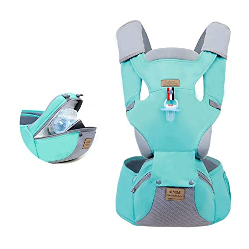 LYHY Asiento de Cadera, portabebés Blandos, portabebés Blandos Portabebés para recién Nacidos Portabebés Convertibles 3 en 1 para niños pequeños Sling 360 All Position Baby Sling All Season-Lightblu