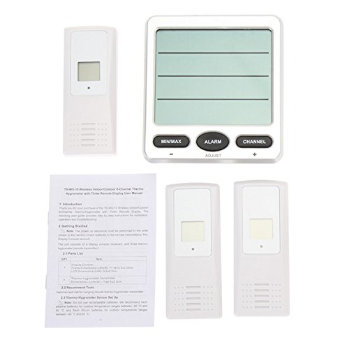 Wireless LCD Wetter Thermometer Temperature Innen / Außen 8 Kanal Thermo Hygrometer