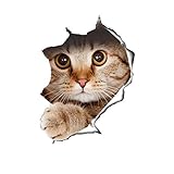 3D Katze Aufkleber Wandaufkleber Wandtattoo Wandsticker Kinderzimmer Badezimmer Dekoration