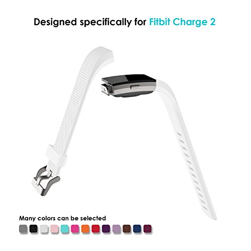 Kutop für Fitbit Charge 2 Armband,TPU weiches Silikon sports Ersetzerband Silikagel Fitness verstellbares Uhrenarmband für Fitbit Charge 2 - 3