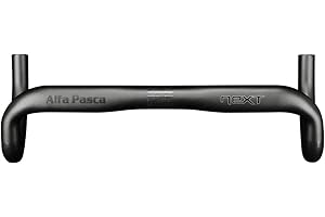 Alfa Pasca Cintre Velo Route Guidon de vélo 31.8mm Guidon de Route en Carbone 400/420/440mm Noir UD Mat/Brillant Ultra-Léger Guidon de vélo
