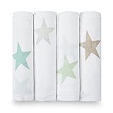 aden + anais 2033G Classic Swaddle Super Star – Scout, 4er pack - 3