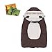 Comfortable Wind Cloak Warm Cover Hood Blanket Cover with Pockets to Keep Hands Warm for Baby Sling Carrier Hipseat (Coffee)