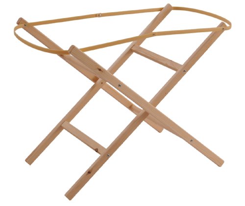 Clair de Lune Wooden Folding Moses Basket Stand (Natural)