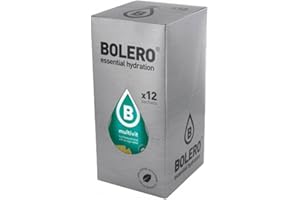 BOLÉRO Bolero Bebida Instantánea sin Azúcar, Sabor Multivitaminas - Paquete de 12 x 9 gr - Total: 108 gr