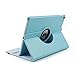 Produktbild Hülle für iPad 4, elecfan® 360°Grad Drehung Hülle für iPad 2/3/4 Ledertasche lederhülle Case Smart Cover Tasche Flip Case Cover mit Auto Wake up und Standfunktion für iPad 2/3/4 (iPad 2/3/4, Blau) (iPad Mini 4, Himmelblau)