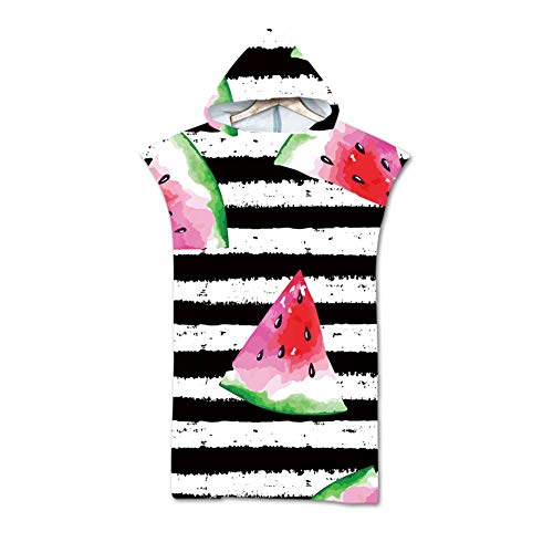 Odot Serviette Poncho de Surf, Microfibre à Séchage Rapide en Tissu Surfing Changement Robe à Capuche Poncho Plage à Langer Peignoir Natation pour Adulte Large