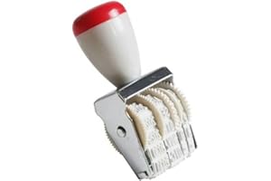 GUTE LINES Timbro Datario Manuale (Mese in Italiano), Datario in Gomma Dimensioni Stampa 27 mm x 5 mm, Regolabile 12 Anni, per Casa, Negozio, Ufficio ecc (1 PCS X 2022-2033)