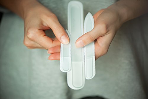 Set bestehend aus 3 Glasnagelfeilen, echtes gehärtetes Glas aus Tschechien, lebenslange Garantie | Handgefertigt in der Tschechischen Republik - 4