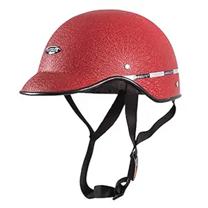 Habsolite HB-MWR Mini Wrinkle All Purpose Safety Helmet with Quick Release Strap for Men & Women (Red, one size)