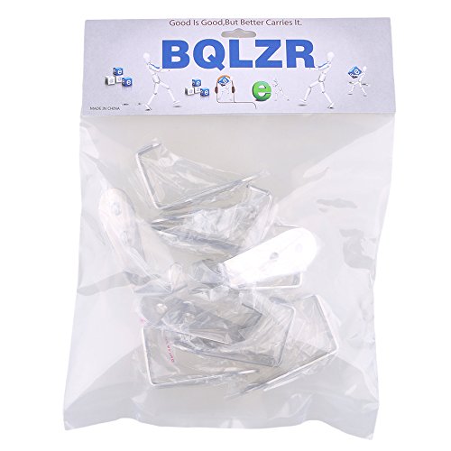 BQLZR Edelstahl Orangizer Lagerung einzelne Zinke Wandmontage Mantel Hut Robe Winkel Aufhaenger Haken Packung mit 10 - 4