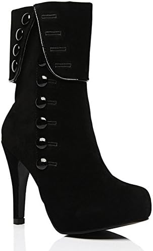 HH Four Seasons Women (black. Red) button flanging short boots sanding rubber fine heel abrasion resistant non-slip high heel waterproof table , red , 41