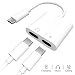 Produktbild Kolpop USB C Adapter Kopfhörer und Laden, 2 in 1 USB C auf Klinke Splitter mit DAC Chipset/USB-C PD Schnellladung für iPad Pro 2018, Pixel 3 XL, HTC U11, Huawei P20/P30 Pro/Mate 20 pro, Mate 10 Pro