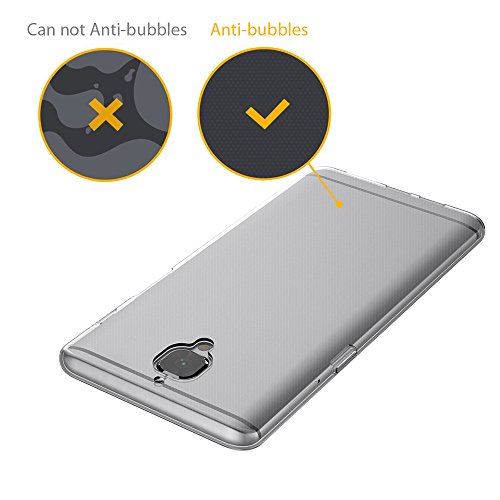 OnePlus 3 / OnePlus 3T Hülle Case, Elekin OnePlus 3 / OnePlus 3T Case Silikon Soft Transparent TPU Premium Durchsichtig Handyhülle Schutzhülle Case Backcover Bumper Slimcase für OnePlus 3 / OnePlus 3T - 5