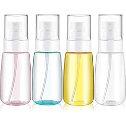 4 Pièces 2 Oz (60ML) Vaporisateur de Brume Brumisateur Vaporisateur Vide Taille de Voyage Contenants de Voyage Rechargeables Pour Skincare Lotion/Spray de Maquillage/Parfums/Cosmétique