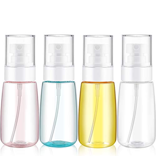4 Pièces 2 Oz (60ML) Vaporisateur de Brume Brumisateur Vaporisateur Vide Taille de Voyage Contenants de Voyage Rechargeables Pour Skincare Lotion/Spray de Maquillage/Parfums/Cosmétique