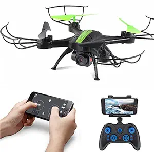 SUPER TOY Remote Control Drone with Wi-Fi Camera Live Video, Altitude Hold, Headless Mode And Flip Stunts