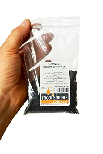 ‚MoonshinersChoice®‘ Aktivkohle 40 Gramm – zylindrische Partikel aus Kokos – für Bio- Lebensmittel geeignet – kann einfach pulverisiert werden - 5
