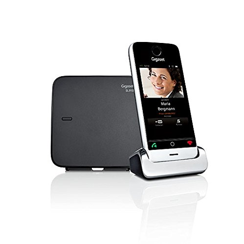 Gigaset SL910 Telefon - Schnurlostelefon / Mobilteil - mit Farbdisplay / Design Telefon / schnurloses Telefon - Freisprechen - schwarz