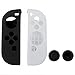Produktbild Chickwin Nintendo Switch Silikon Cover Case Gel-Protektoren und 2 Thumb Stick Kappen Protector für Nintendo Switch Joy-Con Controller (Links Schwarz Rechts Weiß)