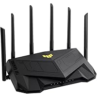ASUS TUF Gaming AX6000 Dual Band WiFi 6 Extendable Gaming Router, Dual 2.5G Ports, Gaming Port, Mobile Game Mode, Port Forwar