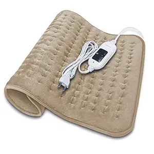 ELOVE Electric Heating Pad ? Orthopedic Heating Pad Electric for Pain Heat Therapy with Fast Heating Technology Heating belt for Joints, Muscle, Shoulder, Abdominal, Neck and Back Pain Relief (Beige)