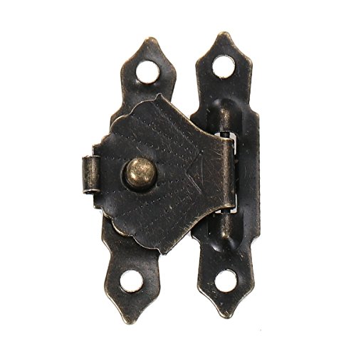 5 x Schloss für Boxen uvm., 30 mm x 18 mm, antikbronze