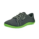 leguano kinder 36 flexible Sohle leguano aktiv anthrazit, grüne Sohle - der sportliche Barfußschuh (36)