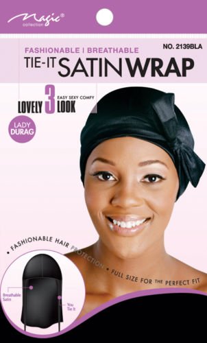 Magic Collection Tie-It Satin Wrap No 2139BLA