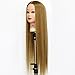 Neverland Beauty 26" Long Smooth 100% Synthetic Brown Hair Hairdressing Equipment Styling Head Doll Mannequin Training Head Tools Braiding Cutting Student Practice Model with Clamp #27 UK Stock