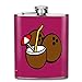 Produktbild dfegyfr Men and Women Thick Stainless Steel Hip Flask 7 OZ Tropical Coconuts Pocket Container for Drinking Liquor Rum