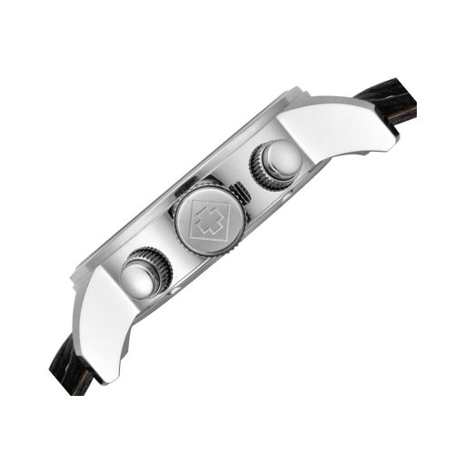 Invicta Men's Quartz Watch with Black Dial Chronograph Display and Black Leather Strap 2770