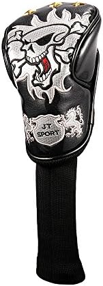 Outdoor Leisure One Piece Skull Head Golf 5 Wood Cover Protector for TaylorMade Callaway Ping Nike Yamaha Cleveland Cobra