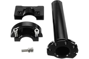 PRORACER Puño Mando de Gas Corto rapido para Acelerador de Motos Aluminio (Negro)