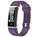 Price comparison product image Fitness Tracker Colour Screen, ZAOYI Heart Rate Monitoring Activity Trackers Smart Wristband Watch IP68 Waterproof with Sleep Tracker Pedometer Calories 14 Exercise Modes Weather Display Call SMS SNS Facebook Whatsapp Twitter Instagram Linkedin Email Push Notification Remote Camera for Android iOS for Adults Kids Women Men (Purple)