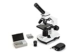 Celestron Labs CM800 zusammengesetztes Mikroskop. 2 x Okulare. 3 AA-Batterien. 10 vorbereitete Objektträger.