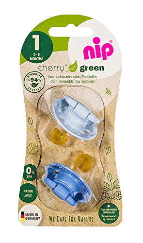 Nip Cherry"Green" Schnuller Gr.1 0-6 Monate (hellblau/blau)