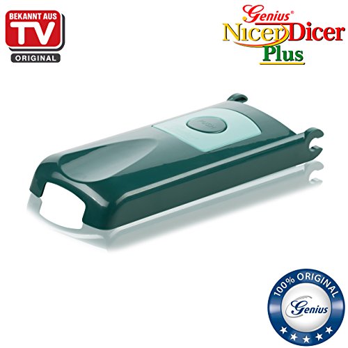 Genius Nicer Dicer Plus | Smaragd-Grün | 18 Teile | Alles-Schneider | Reiben | Hobeln | Würfeln | Schneid-Gerät | TV-NEU - 9