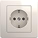 Produktbild TEM Schalterprogramm UP Ekonomik Schuko Steckdose mit Rahmen Beige glänzend