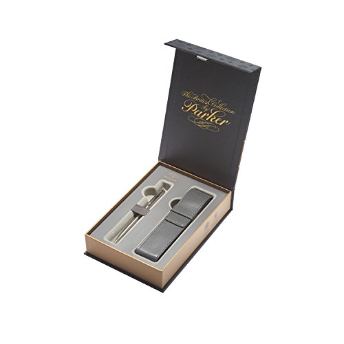 examen PARKER Coffret-cadeau collection britannique, stylo-bille Sonnet et étui, acier inoxydable CT (1978403)