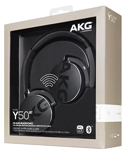 AKG Y50BT On-Ear Wireless Bluetooth KopfhÃ¶rer Wiederaufladbar Faltbar Kompatibel mit iOS und Android Smartphones und Tablets - Schwarz