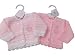 BNWT Baby Prem Premature Preemie girls pink love & hugs knitted cardigan clothes (3-5lb, plain pink)