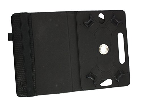 Emartbuy® Anteck 9.6 Zoll Tablet PC 3G Universal ( 9 – 10 Zoll ) Gepolsterte Design Schwarz 360 Grad rotierende Stand Folio Geldbörse Tasche Hülle + Schwarz Eingabestift - 3
