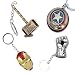 Produktbild Inestimable Collection Metall-Legierung Marvel Avengers Merchandise Serie Thor, Captain America, Irom Man, Hulk Keyring (Gold und Grau) - Packung mit 4