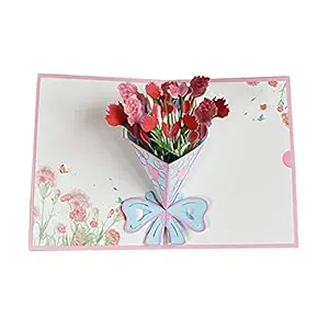 WorldCare 3D Pop Up Christmas Cards Holiday Thanksgiving Greeting Cards with Envelope Xmas Decoration Ornament Flower Pattern Cards New Year Holiday Festivals Birthday Gift(Type 3) -CS-A-257566